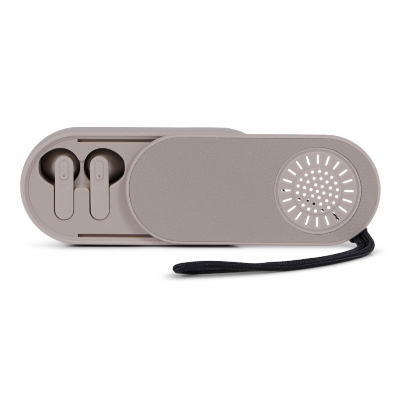 BRAINZ 2-in-1 Earbuds & Speaker Taupe
