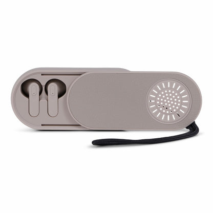 BRAINZ 2-in-1 Earbuds & Speaker Taupe
