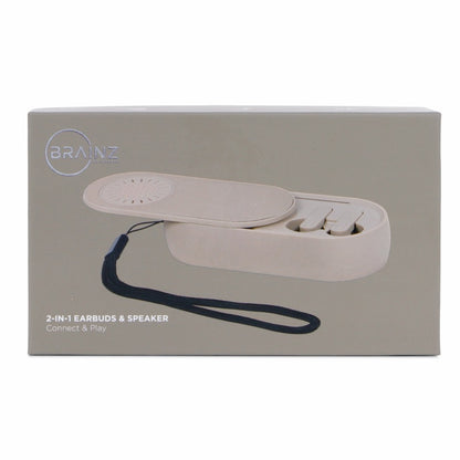 BRAINZ 2-in-1 Earbuds & Speaker Taupe