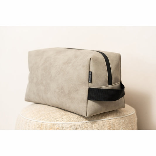 NORLÄNDER Nubuck Toilettas Taupe