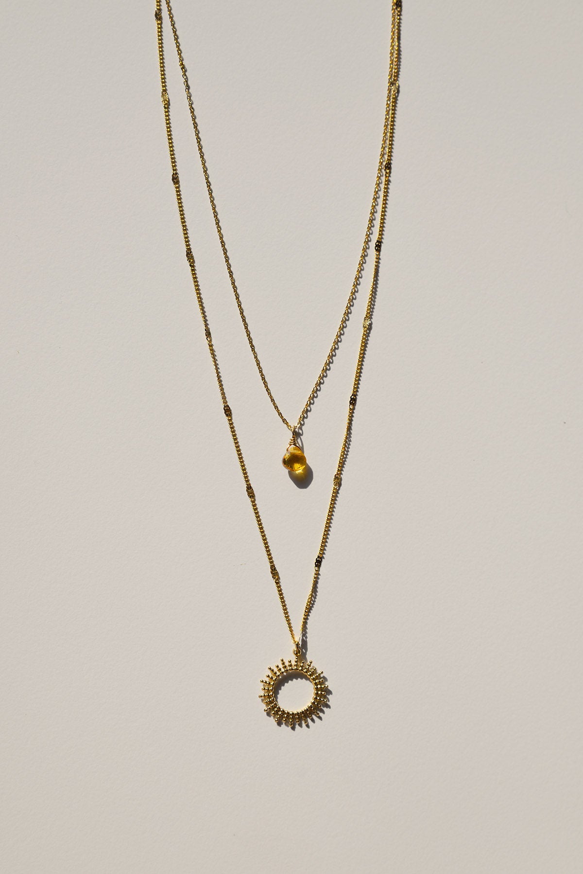Ketting zon geel - Happy together - Vinoos- Handgemaakt