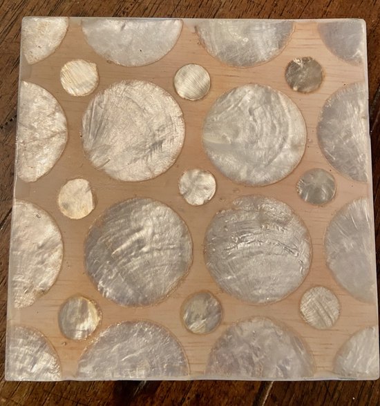 Tafel Onderzetters parelmoer set van 6