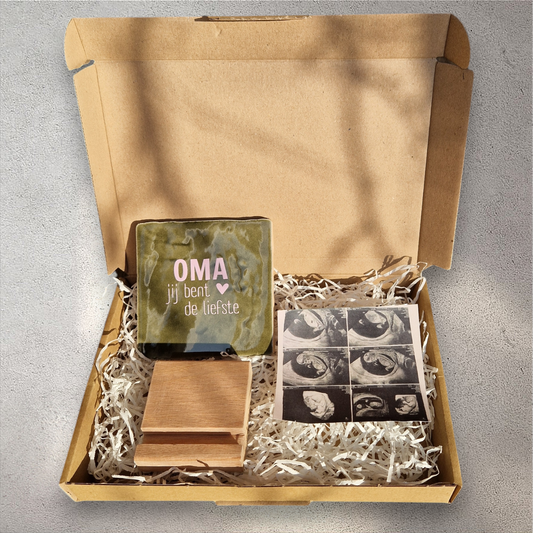 Lieve Oma Aankondiging cadeau Box