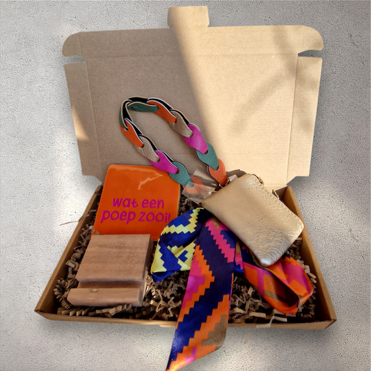 Cadeaubox kleurrijke poepzooi - cadeau voor haar