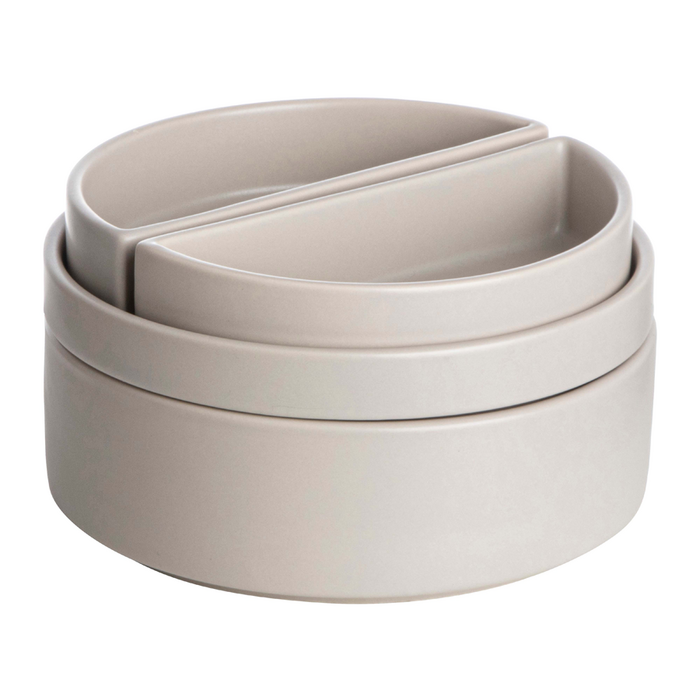 Serveerset Taupe 4 delig Beige