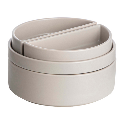 Serveerset Taupe 4 delig Beige