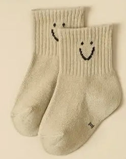 Baby sokjes met smiley detail