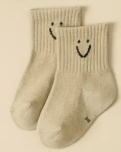 Baby sokjes met smiley detail