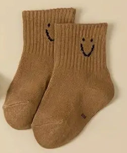 Baby sokjes met smiley detail