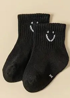 Baby sokjes met smiley detail