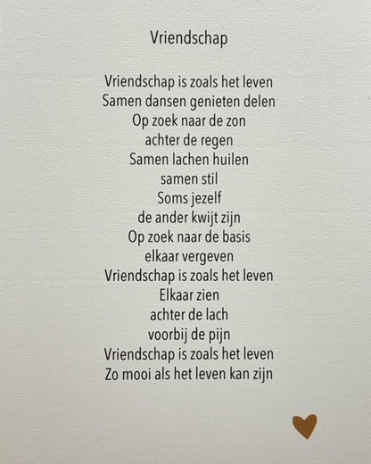 Hartgedichtje: Vriendschap