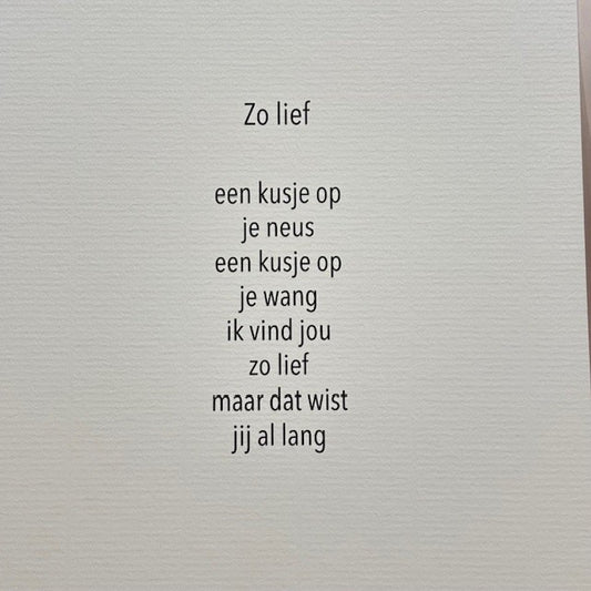 Hartgedichtje: Zo lief
