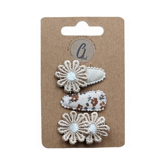 Babyhaarclipjes Spring margrieten