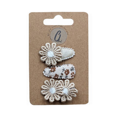 Babyhaarclipjes Spring margrieten