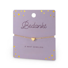 Armband met een boodschap: Bedankt, je bent geweldig.