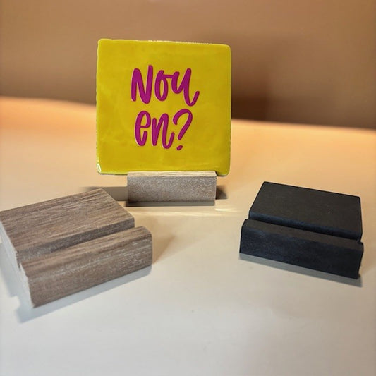 Houten tegeltjes standaard: Naturel