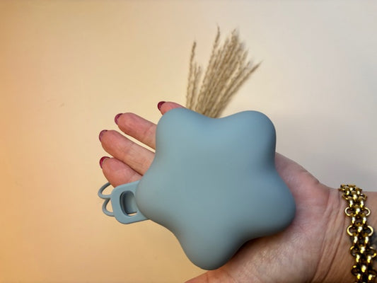 Baby fopspeen houder stervormig Blauw