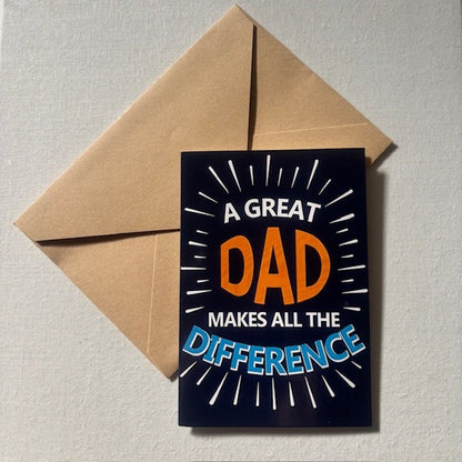 Kaart: A great dad makes all the diference