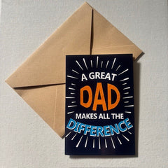 Kaart: A great dad makes all the diference