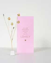 Little box droogbloemen: "You are wonderful amazing and oh so lovely"