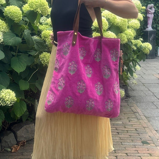 Tas: Shopper velvet rose