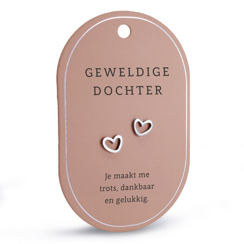 Oorbellen met een boodschap: Geweldige dochter