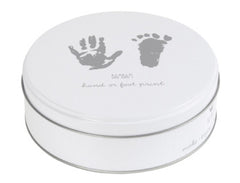 Baby’s eerste hand- en voetafdruk in gips – aandenken in blik