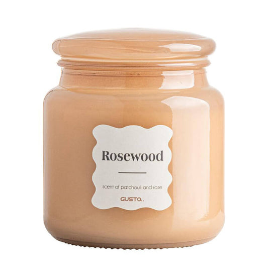 Geurkaars in Apotheker pot: geur Patchouli en Rose