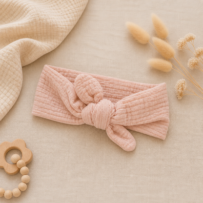 Baby haarband met knoop