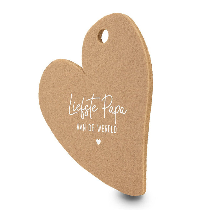 Vilten onderzetter: Liefste papa van de wereld.