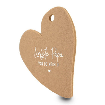 Vilten onderzetter: Liefste papa van de wereld.