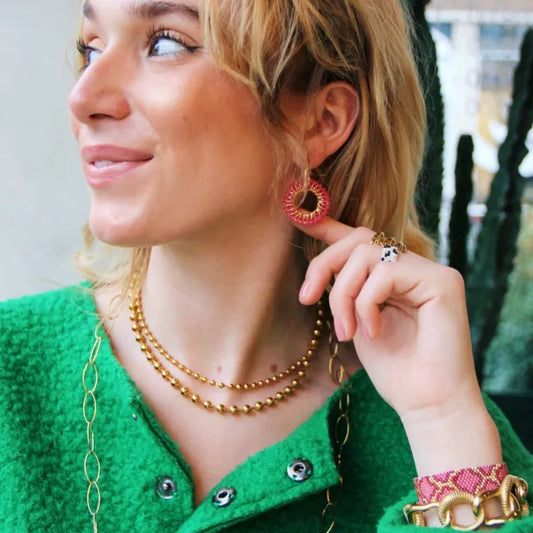 Grove dubbele ballchain ketting