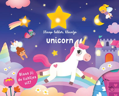 Boek: Slaap lekker, kleintje - Unicorn "met lichtjes"
