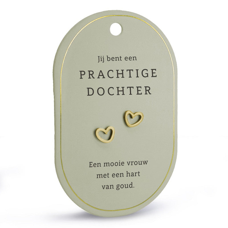 Oorbellen met een boodschap: Jij bent een prachtige dochter