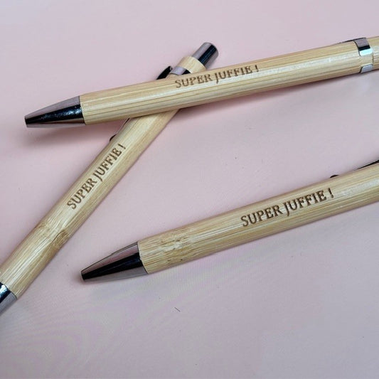 Naturel Houten Pen – Super Juffie!