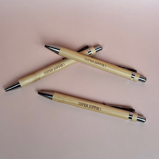 Naturel Houten Pen – Super Juffie!