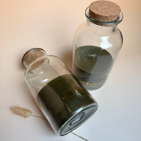 Kaars in glazen pot