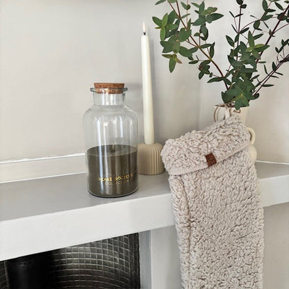 Kaars in glazen pot