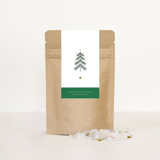 Kerst voeten-badzout met marigold (goudsbloem)