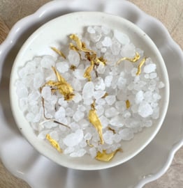 Kerst voeten-badzout met marigold (goudsbloem)