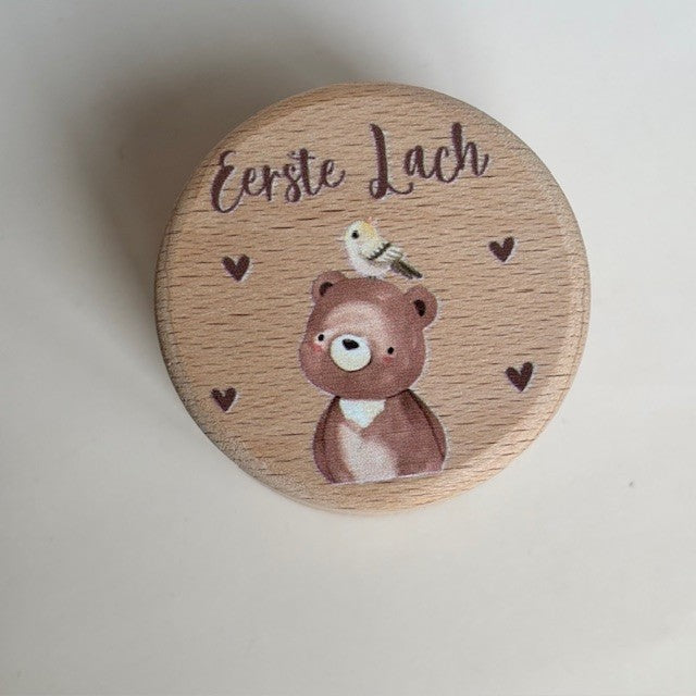 Houten tanden doosje – “Eerste Lach”