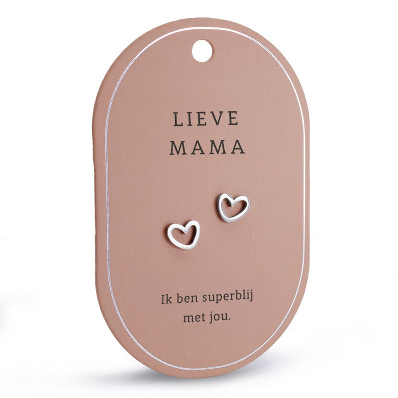 Oorbellen met een boodschap: Lieve mama