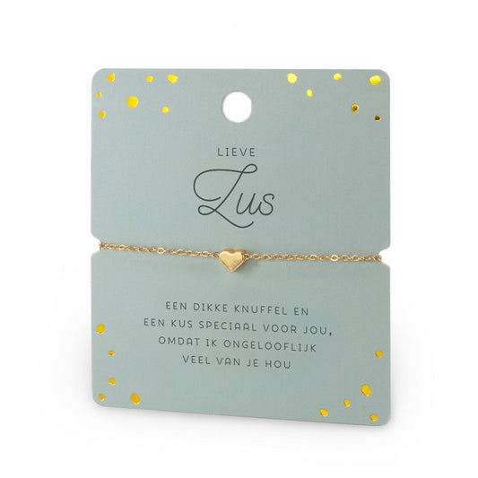 Armband met een boodschap: Lieve zus