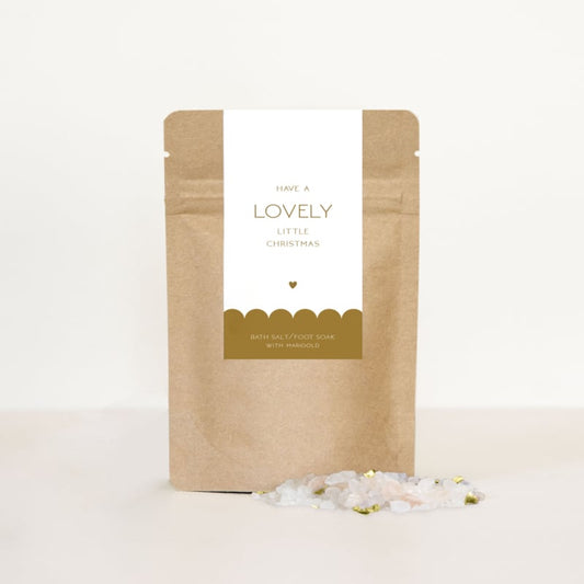 Kerst voeten-badzout met marigold (goudsbloem): Lovely Christmas