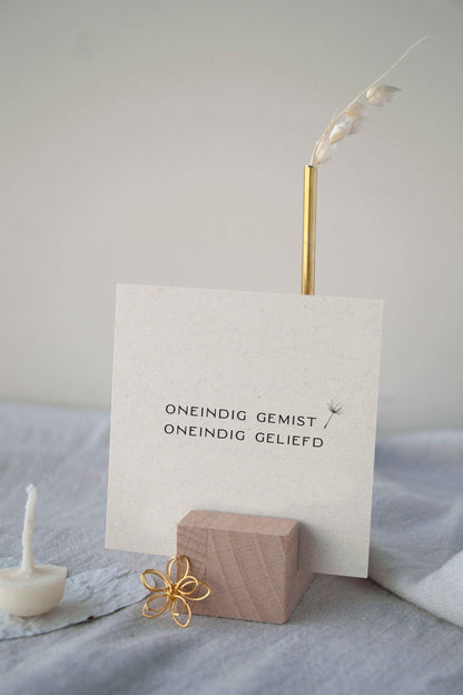 Kaartje: Oneindig gemist oneindig geliefd