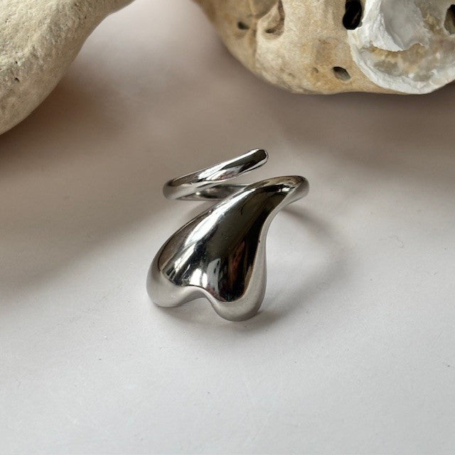 Ring hearts stainless steel