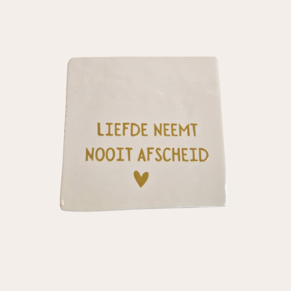 Tegel: Liefde neemt nooit afscheid