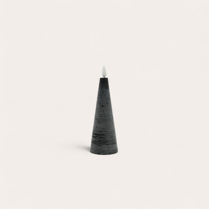 LED Kaars Cone - Zwart