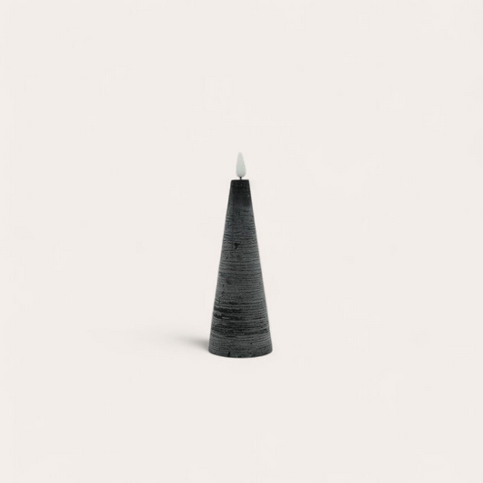 LED Kaars Cone - Zwart