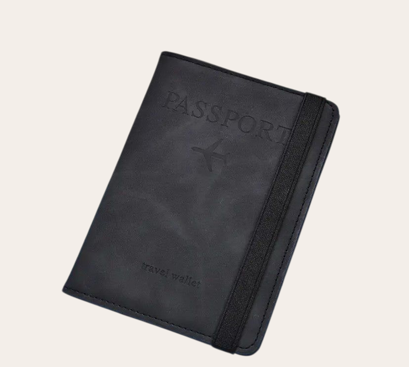 Paspoort mapje zwart